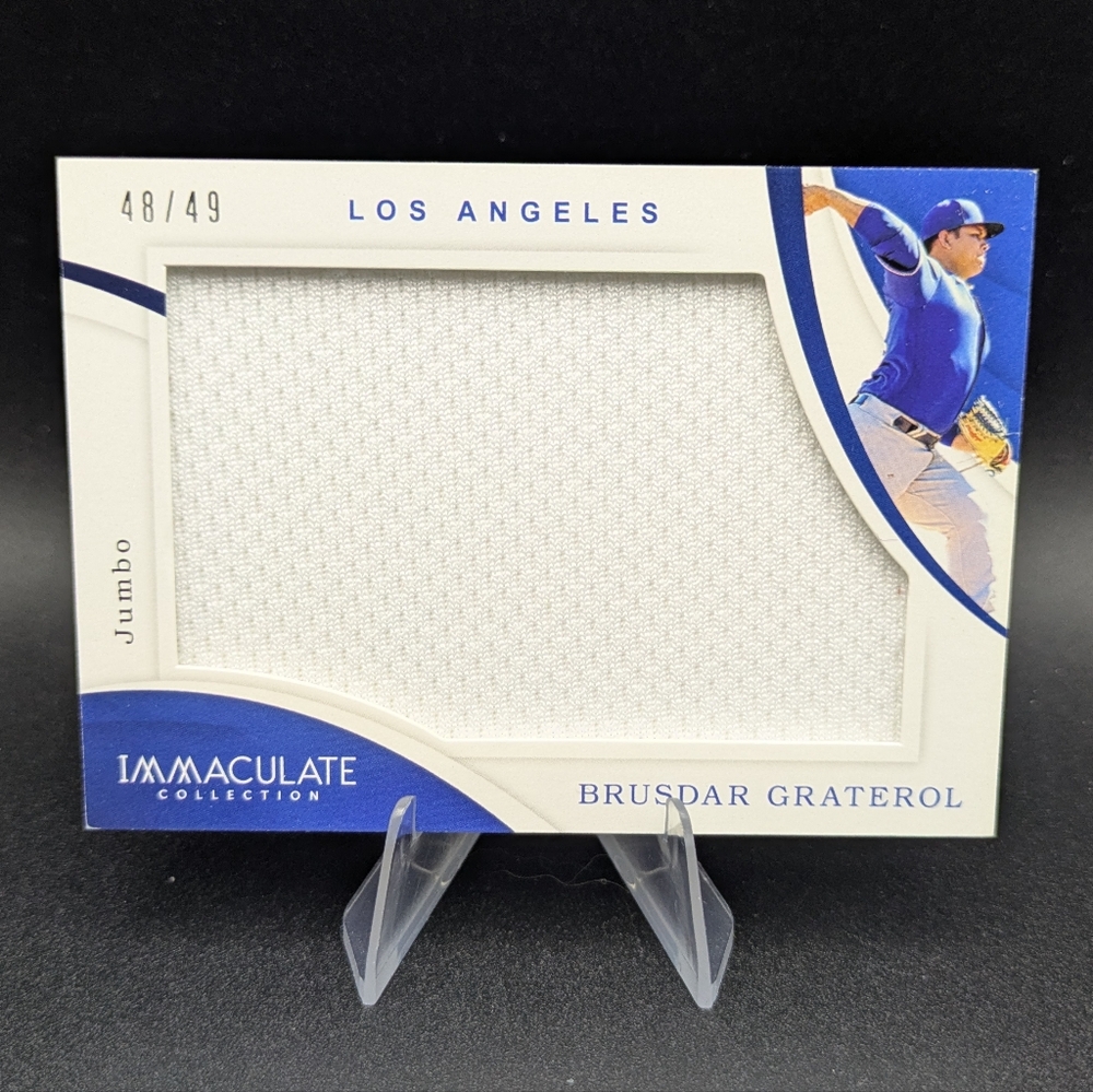 2020 Panini Immaculate Jumbo Relics /49 Brusdar Graterol #J-BG Rookie RC Dodgers